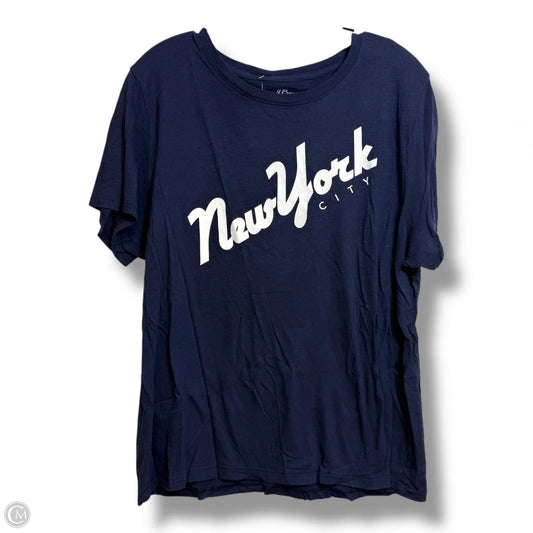 Top Short Sleeve Basic By J. Crew In Navy, Size: Xl