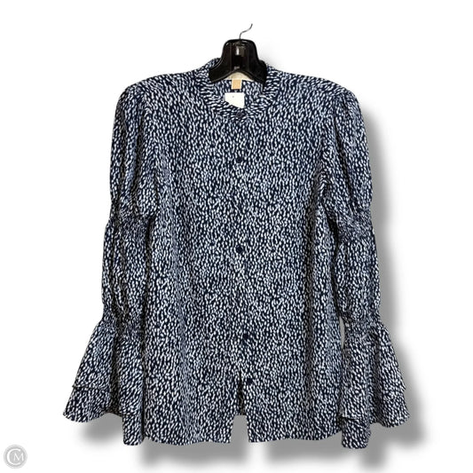 Top Long Sleeve Designer By Michael Kors In Blue, Size: S