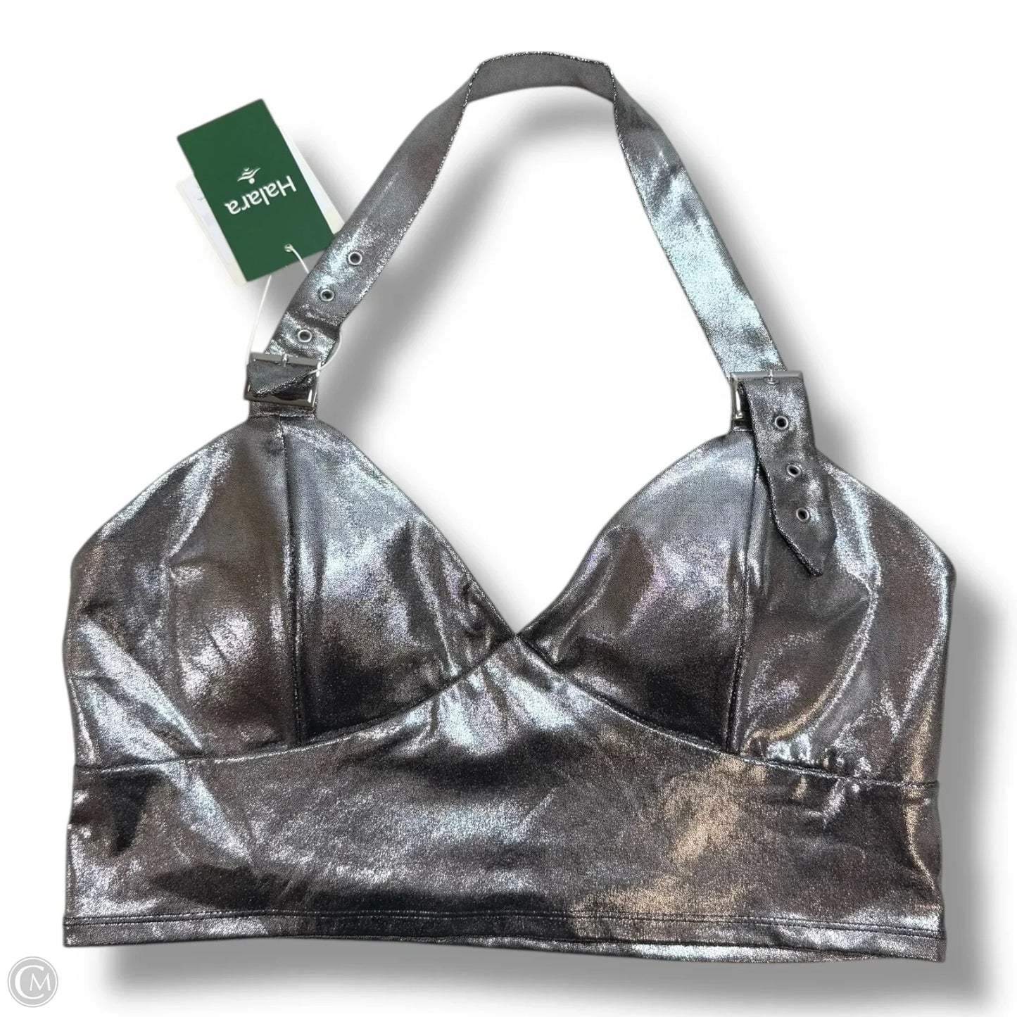 Athletic Bra By Halara In Silver, Size: L