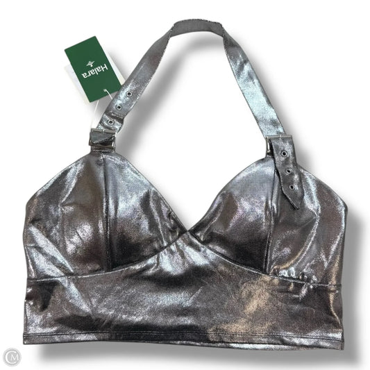 Athletic Bra By Halara In Silver, Size: L