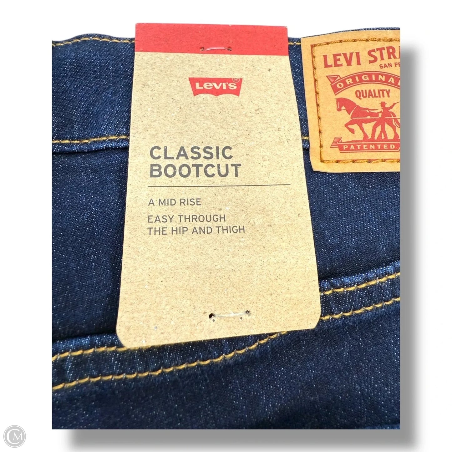 Jeans boot By Levis In Blue Denim, Size: 10