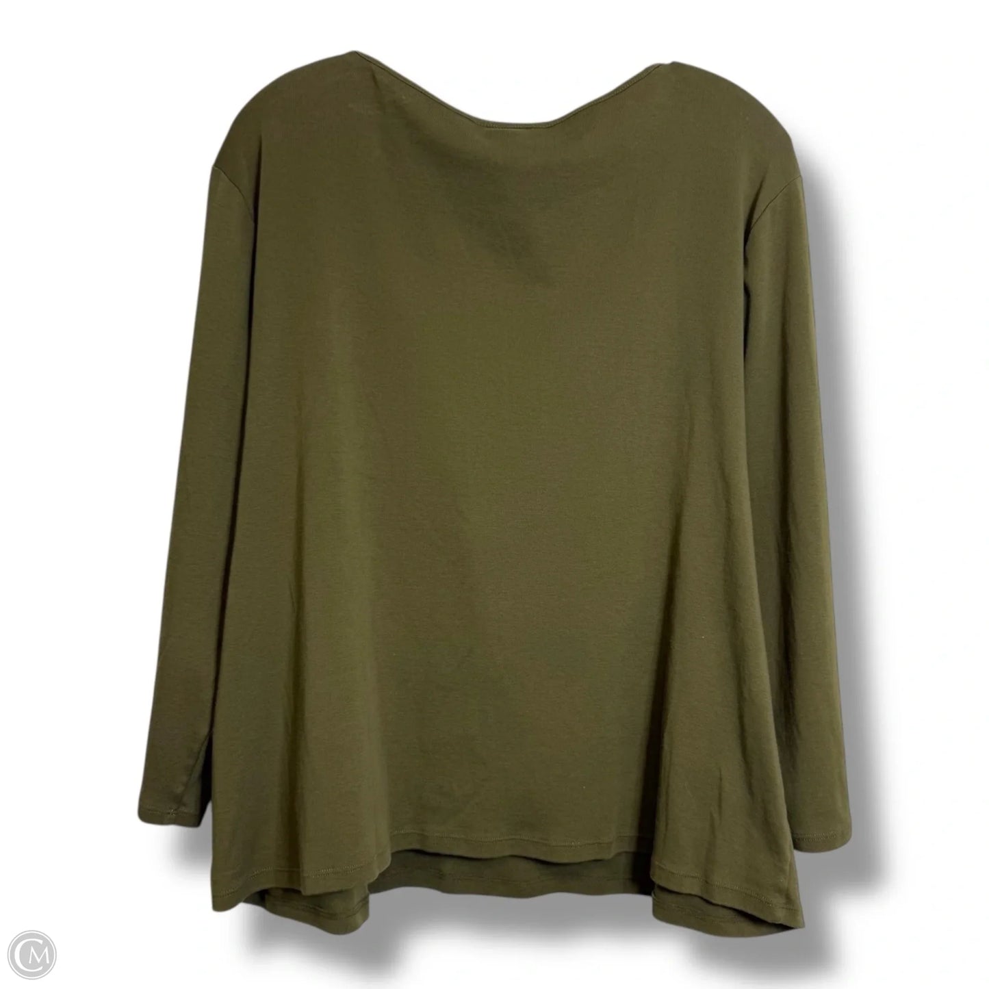 Top Long Sleeve Basic By Lauren Ralph Lauren In Green, Size: Xl