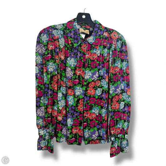 Top Long Sleeve By Elie Tahari In Floral Print, Size: Xs