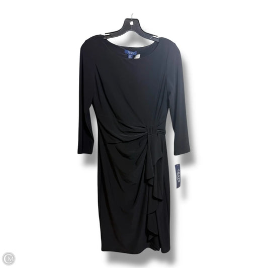 Dress Casual Midi By Chaps In Black, Size: S