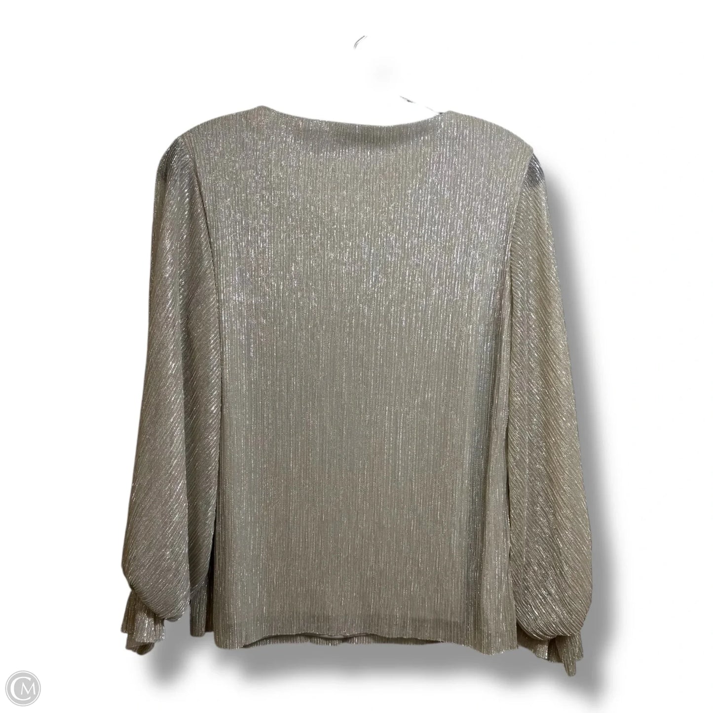 Top Long Sleeve By Vince Camuto In Gold, Size: Xs