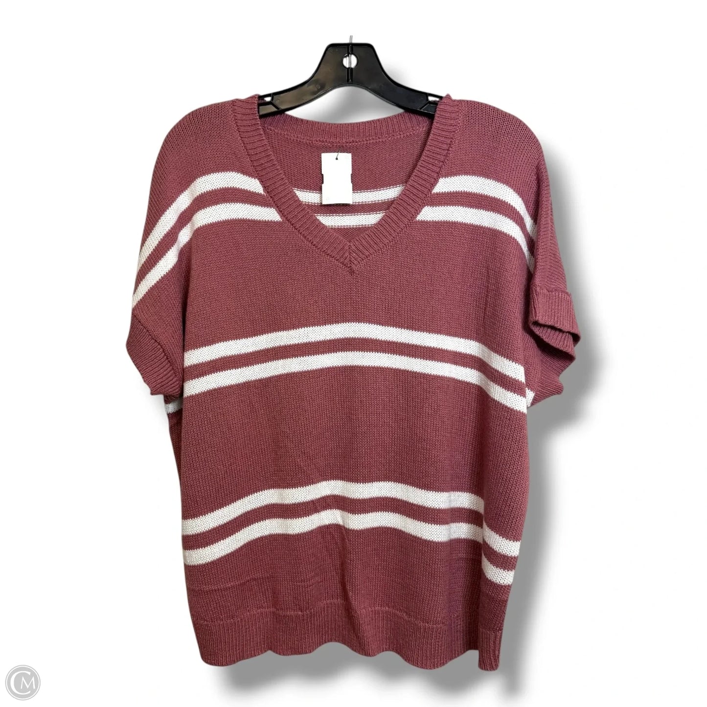 Top Short Sleeve By Clothes Mentor In Striped Pattern, Size: M