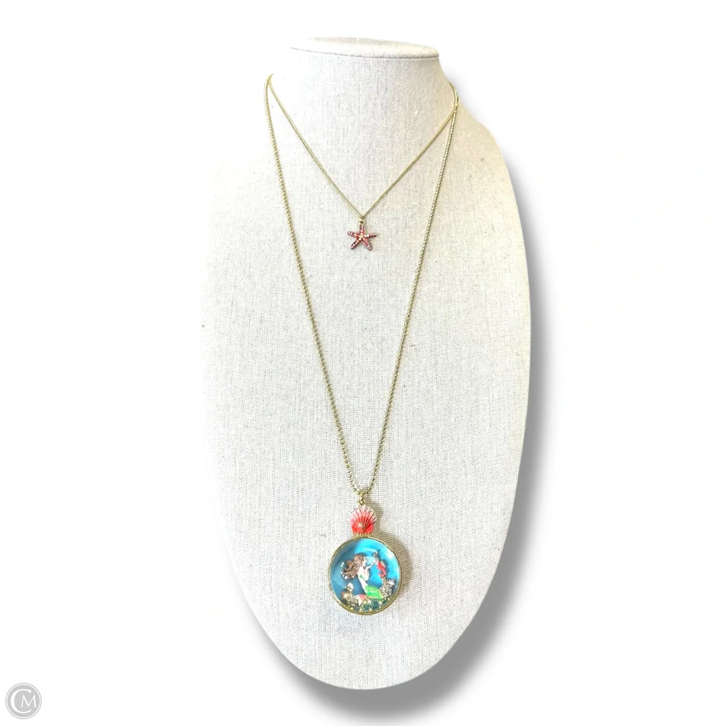 Mermaid long Necklace Pendant By Betsey Johnson
