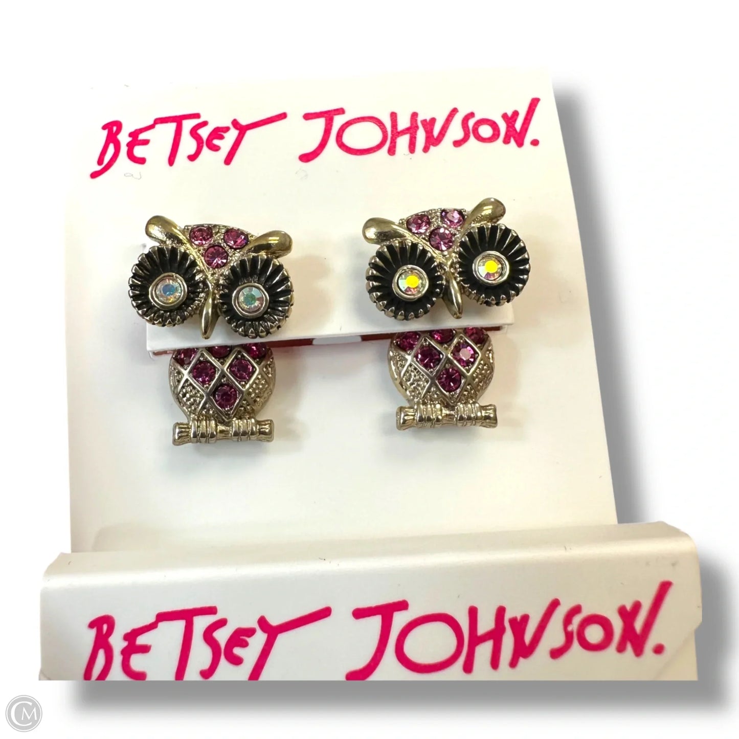 Owl Necklace & earrings Set By Betsey Johnson, Size: 02 Piece Set