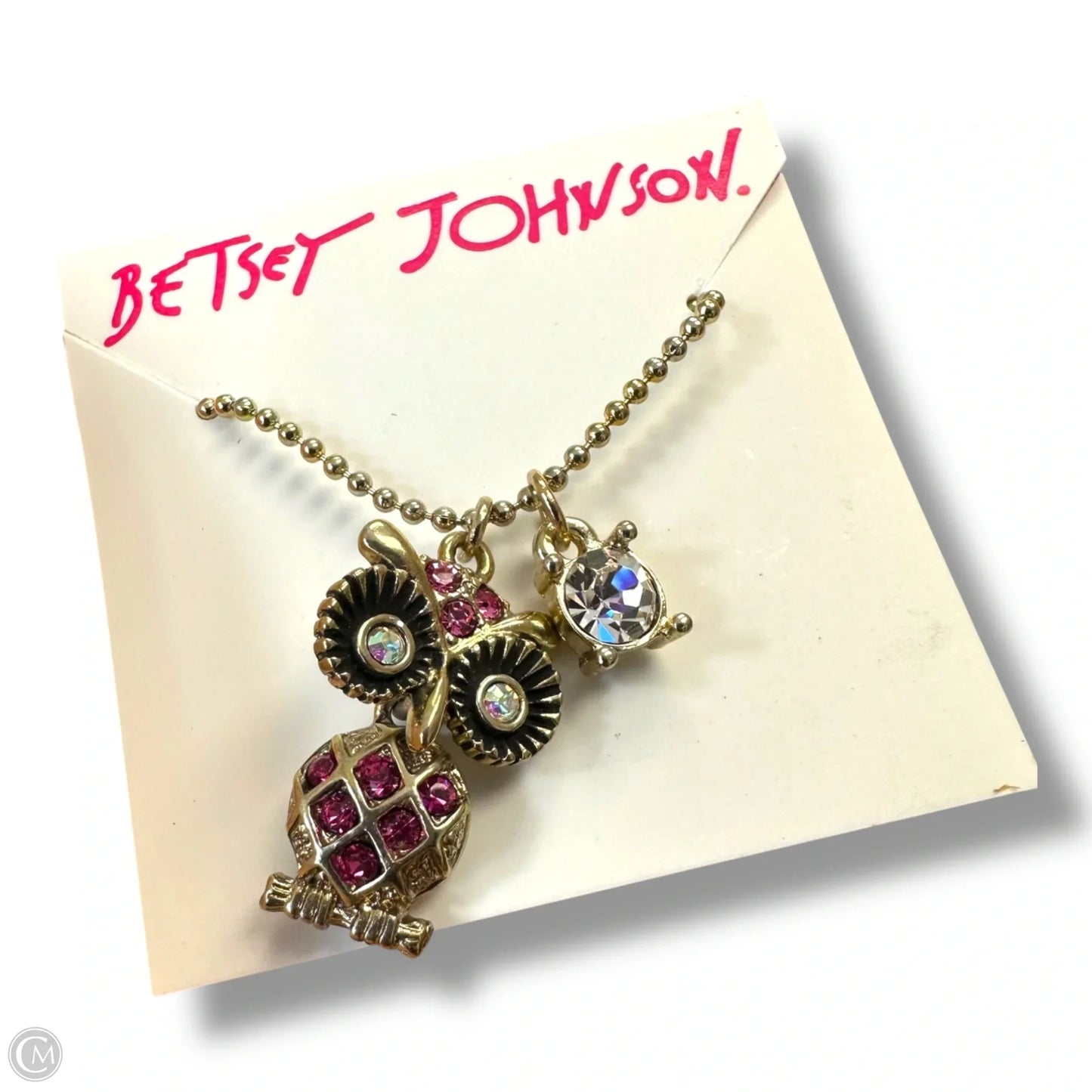 Owl Necklace & earrings Set By Betsey Johnson, Size: 02 Piece Set