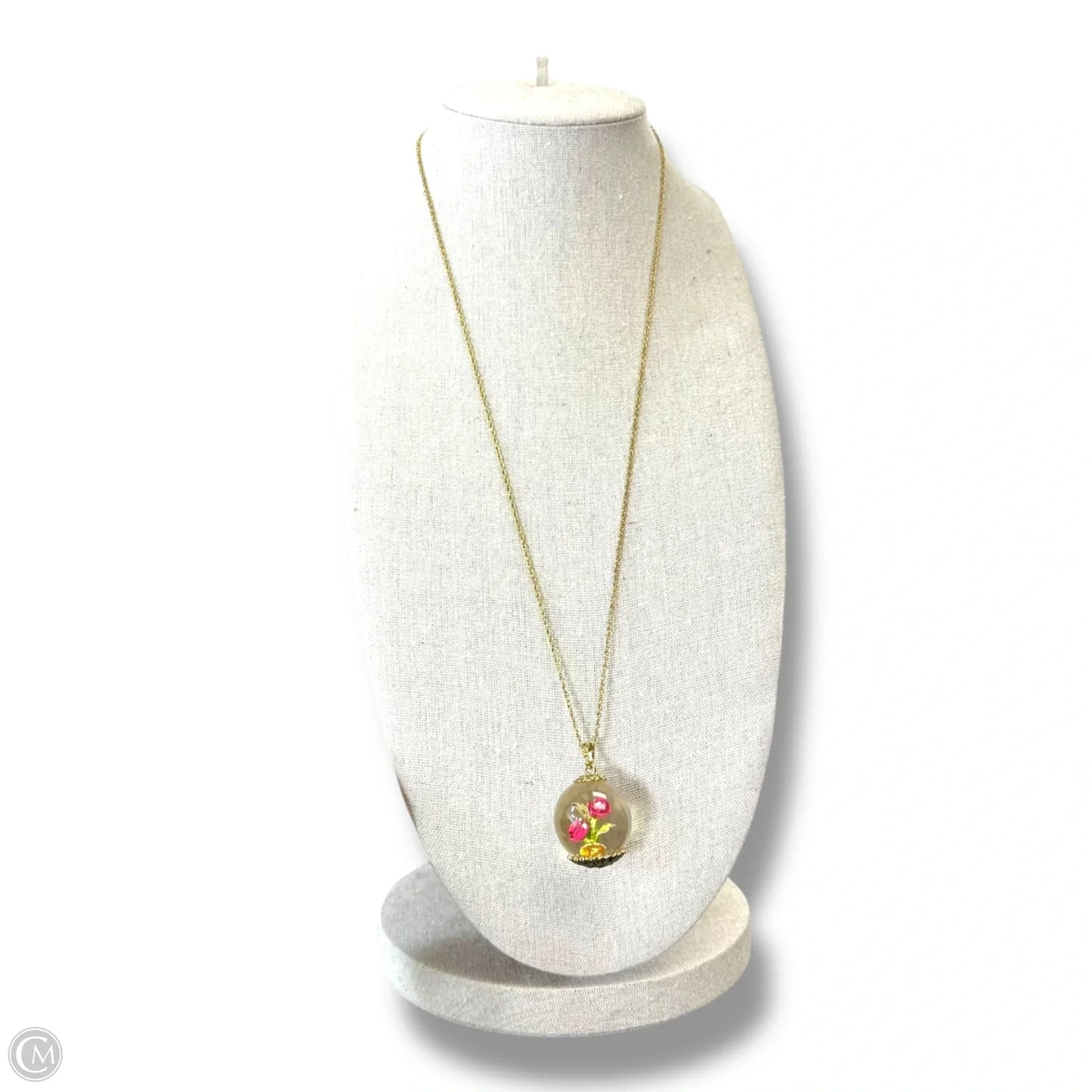 Roses in glass Necklace Statement By Betsey Johnson