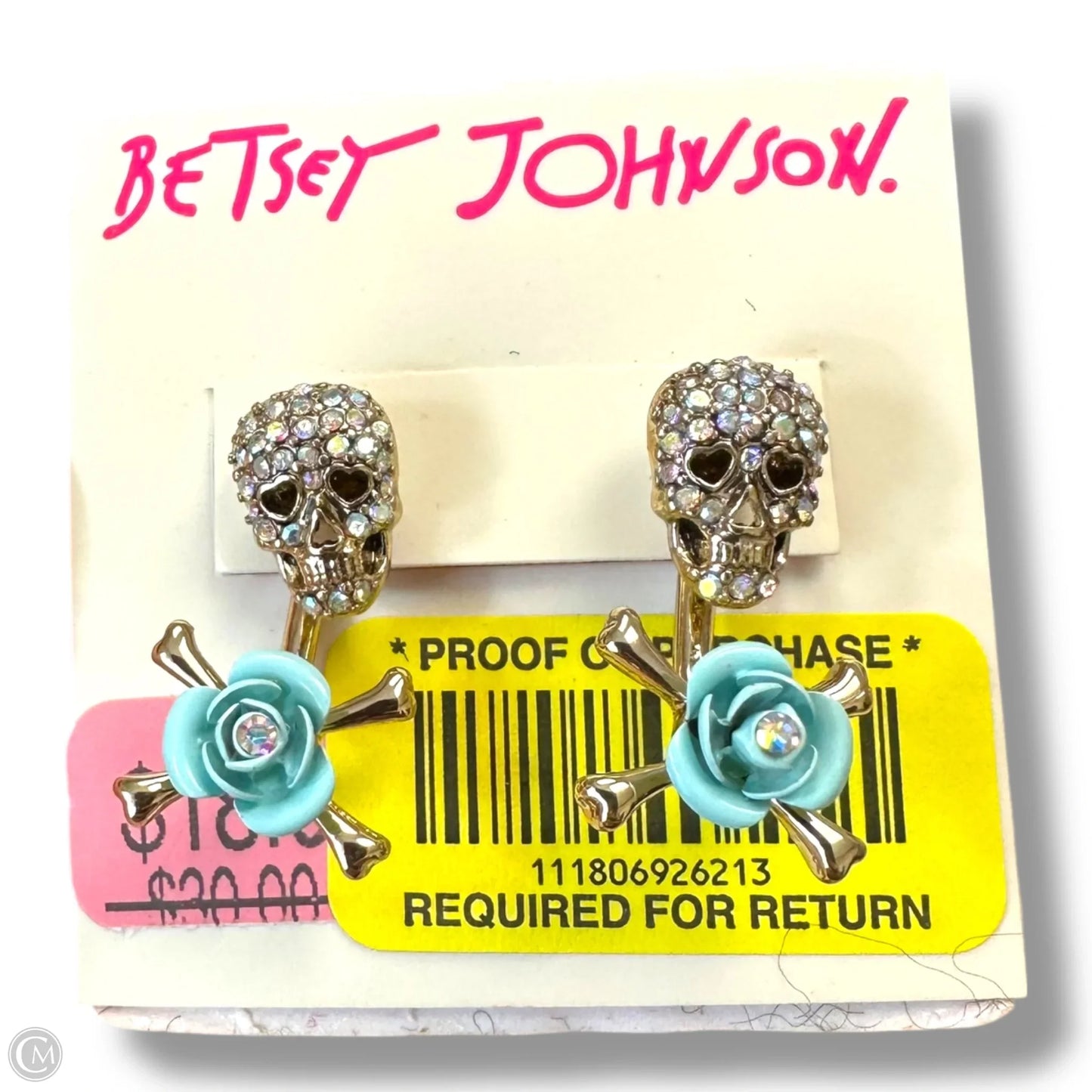 Skulls & roses Earrings Stud By Betsey Johnson