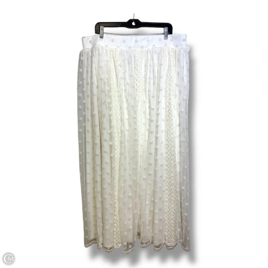 Skirt Maxi By Torrid In White, Size: 2x