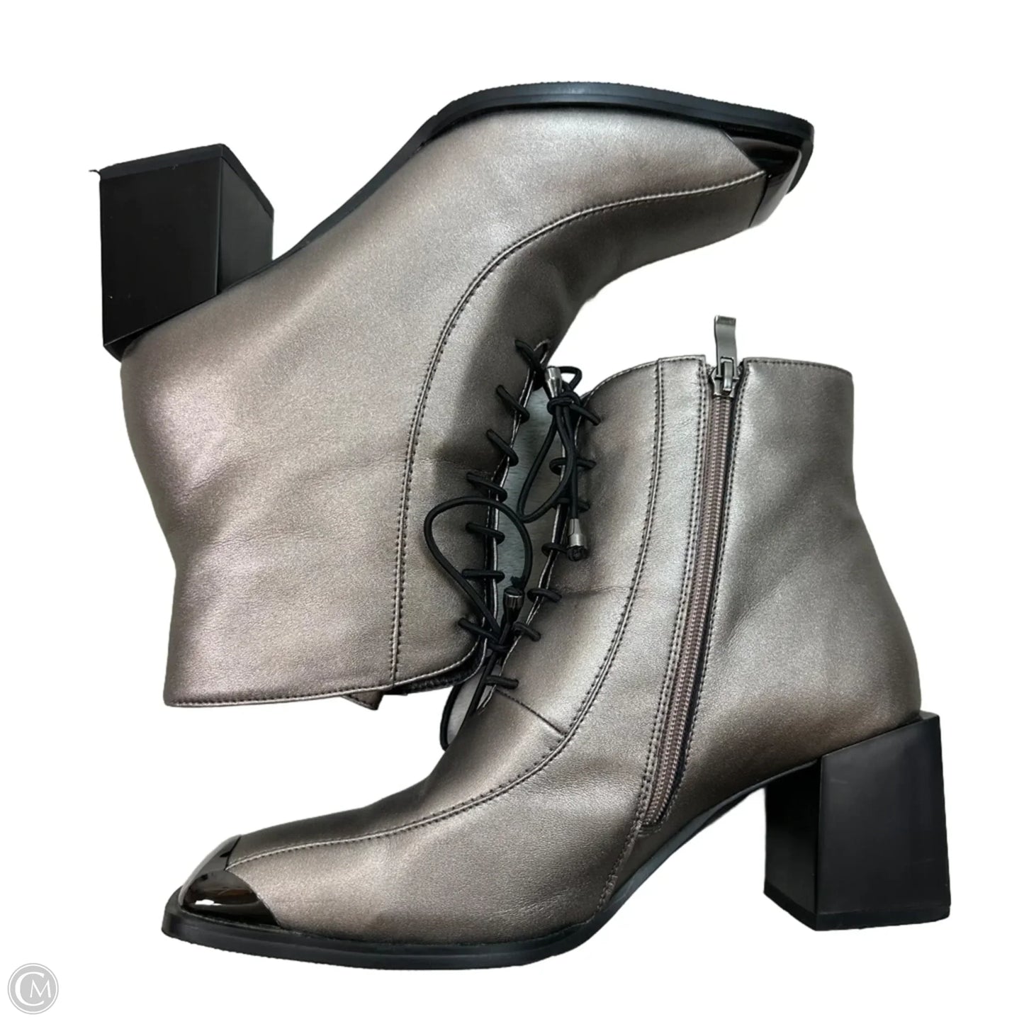 Boots Ankle Heels By AZURA THATGIRL bootie In Bronze, Size: 9/40