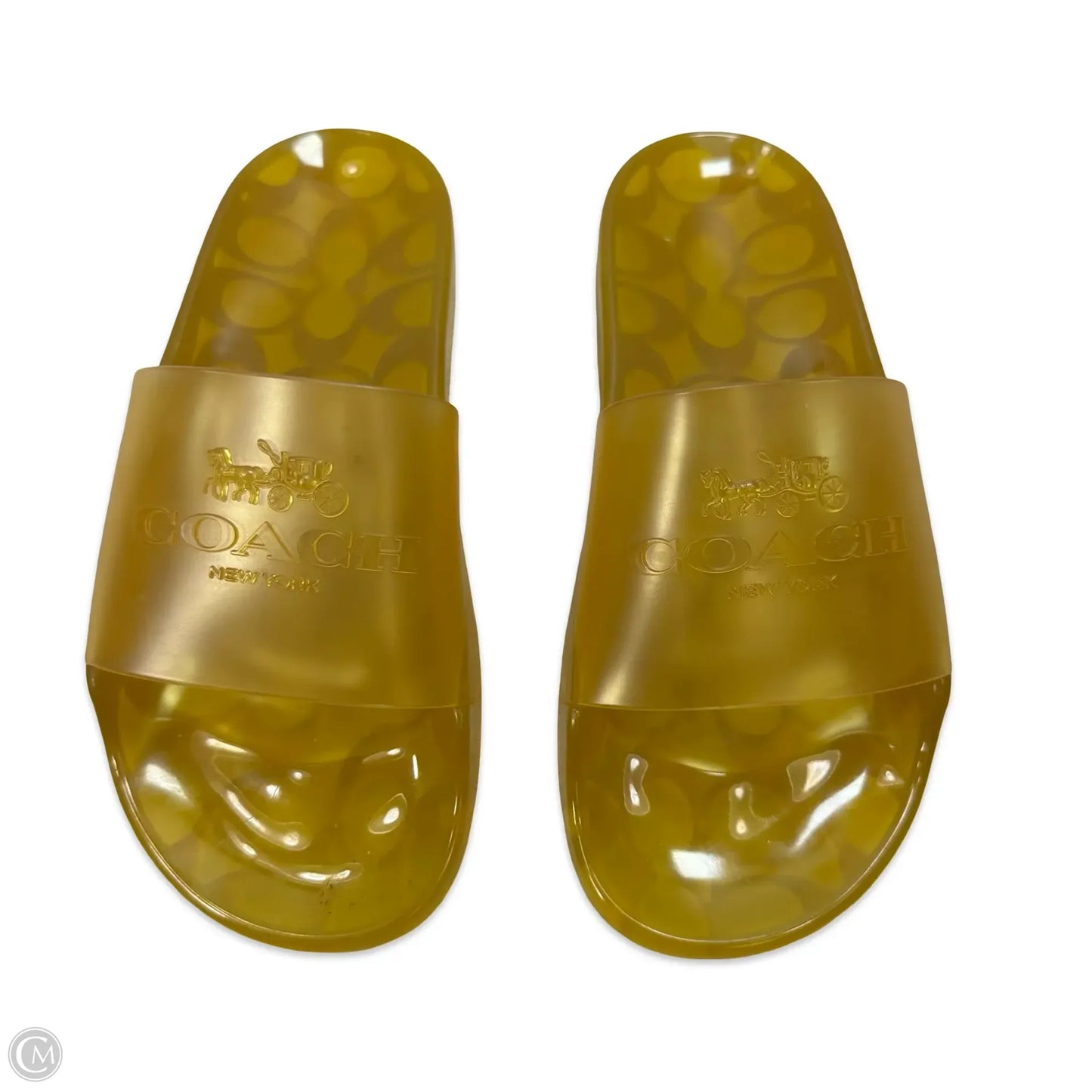 Sandals Designer By Coach In Yellow, Size: 6