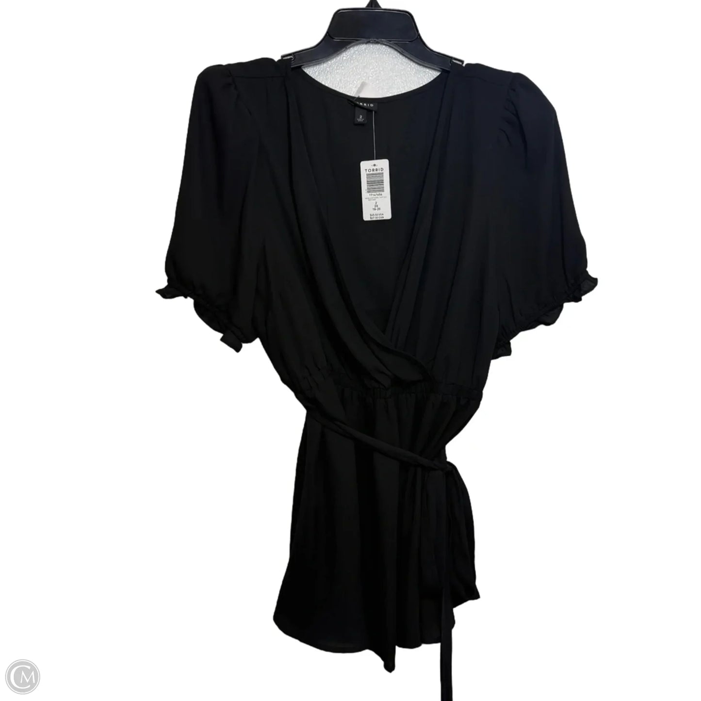 Top Short Sleeve By Torrid In Black, Size: 2x