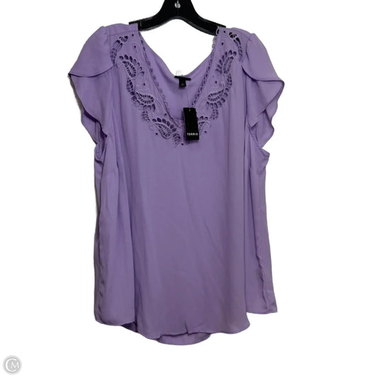Top Short Sleeve By Torrid In Purple, Size: 2x