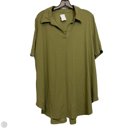 Top Short Sleeve By Lane Bryant In Green, Size: 2x