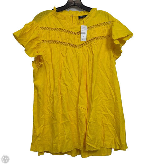 Top Short Sleeve By Lane Bryant In Yellow, Size: 20