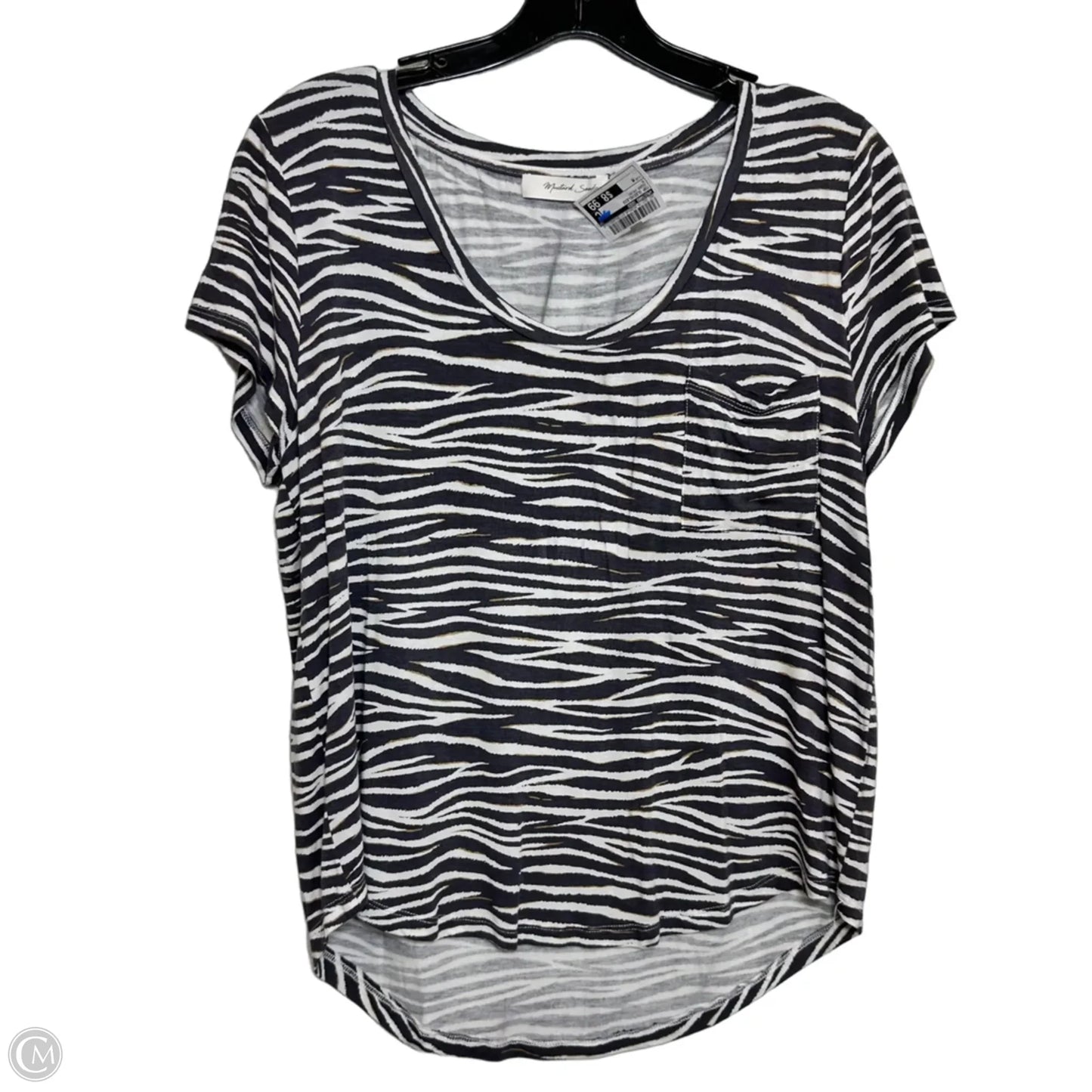 Top Sleeveless By Mustard Seed In Zebra Print, Size: M