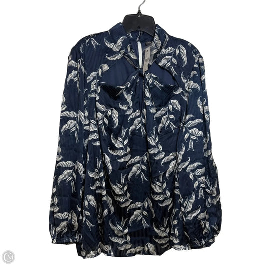 Top Long Sleeve By Lane Bryant In Navy, Size: 20