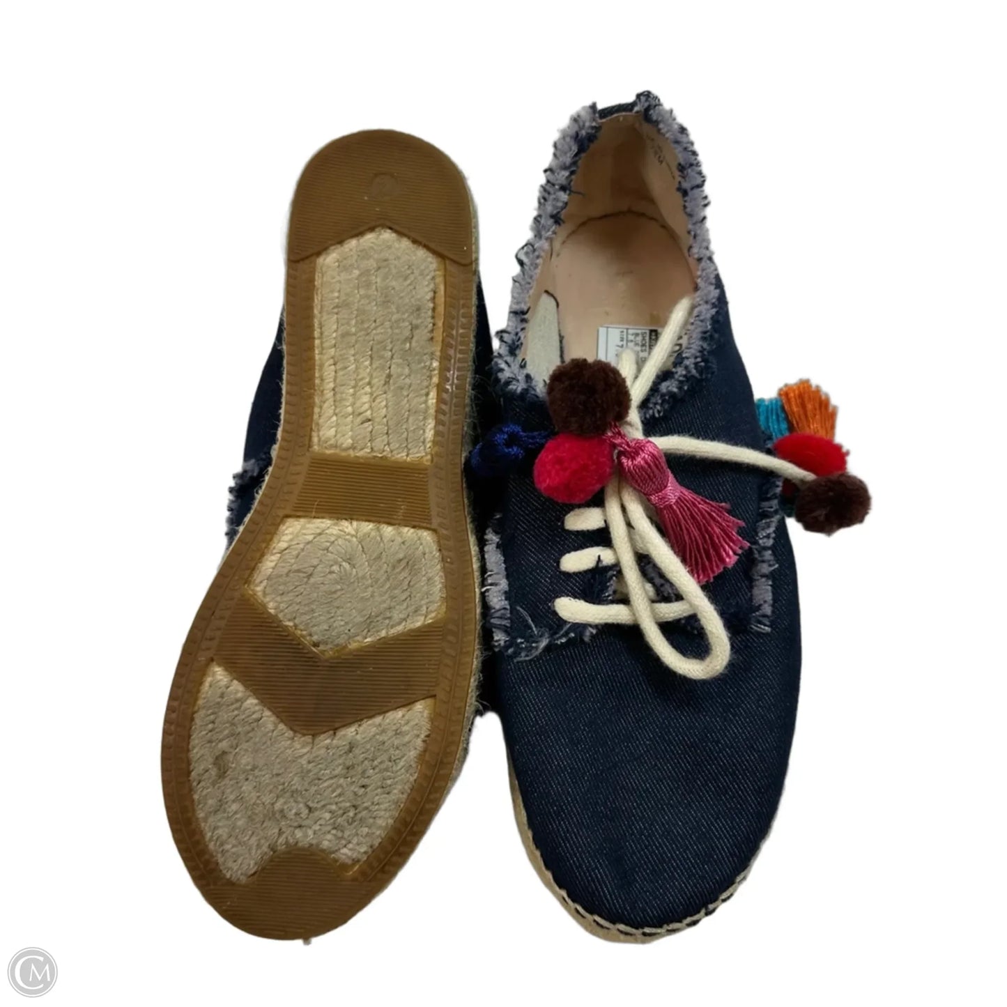 Shoes Designer By Kate Spade In Blue Denim, Size: 7.5