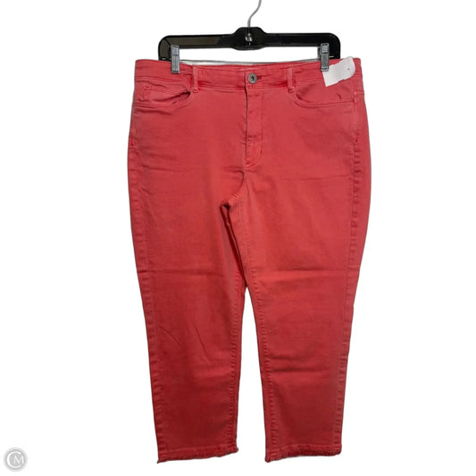 Jeans Cropped By J. Jill In Coral, Size: 12