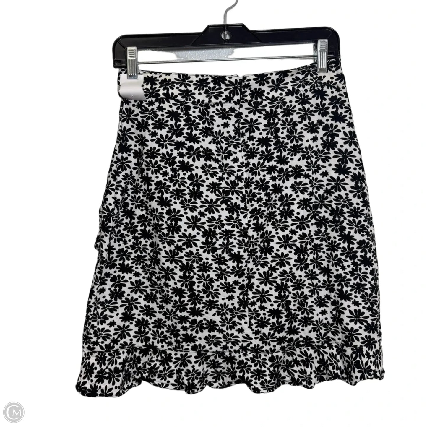 Skirt Mini & Short By Loft In Black & White, Size: 0
