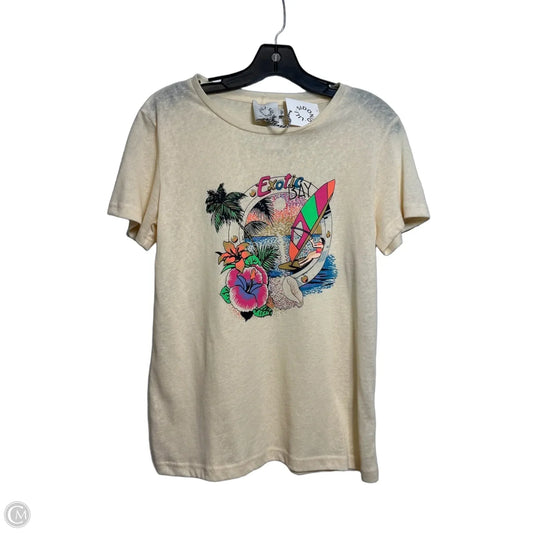 Top Short Sleeve Basic By Lili Sidonio In Cream, Size: M