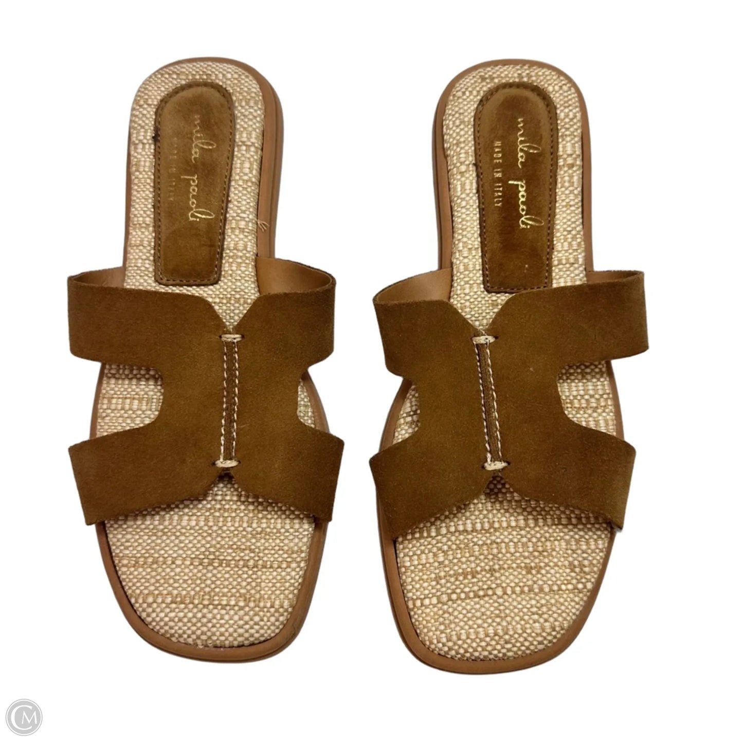 Sandals Flats By Clothes Mentor In Brown, Size: 8