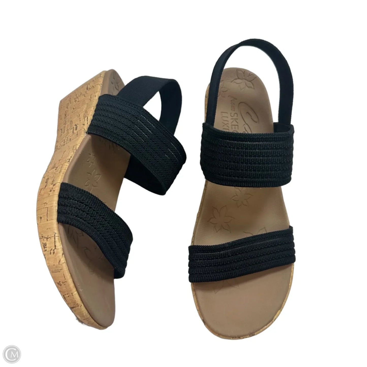 Sandals Heels Platform By Skechers In Black, Size: 8.5