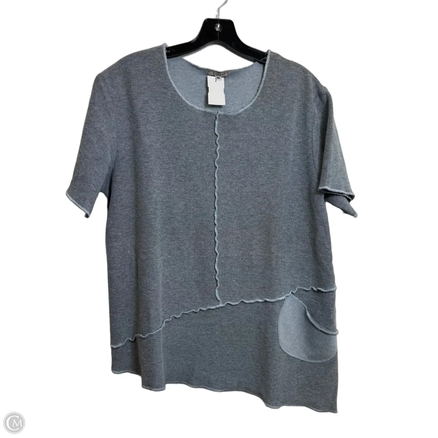 Top Short Sleeve By Focus In Blue, Size: M