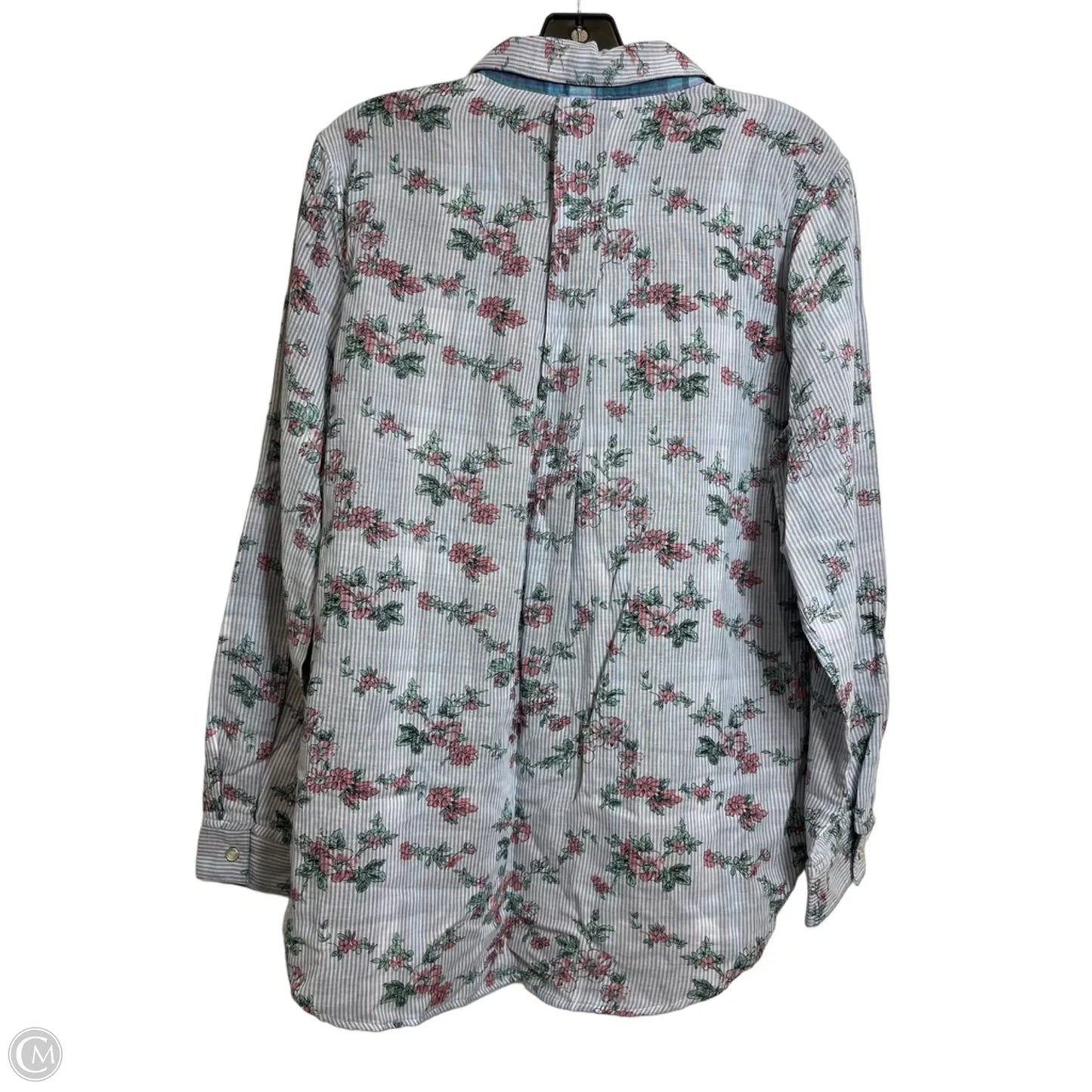 Reversible Top Long Sleeve By Velvet Heart In Blue Denim, Size: L