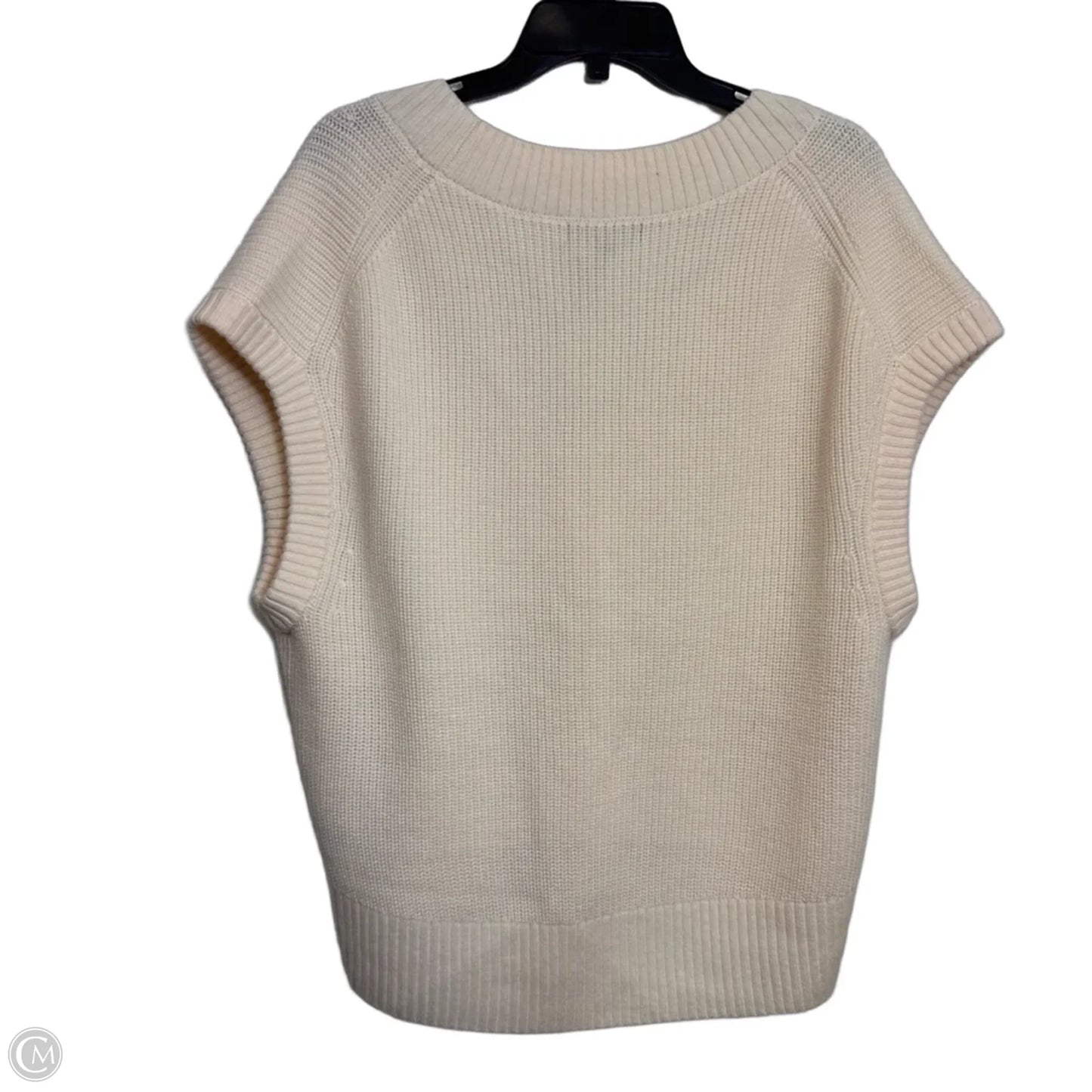 Wool Vest Sweater By Banana Republic In Cream, Size: S