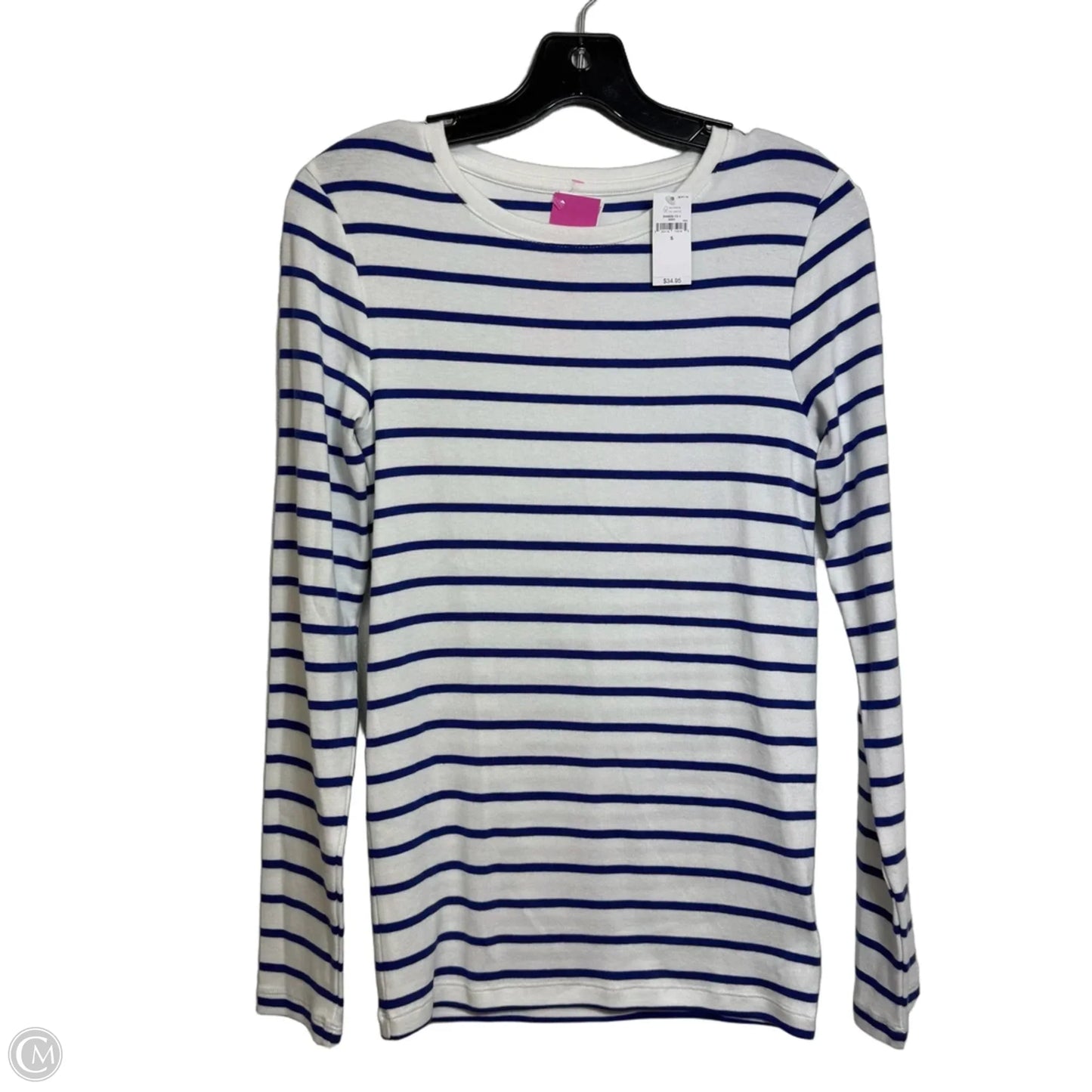 Top Long Sleeve Basic By Gap In Striped Pattern, Size: S