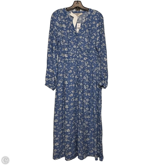 Dress Casual Maxi By Loft In Blue, Size: 4