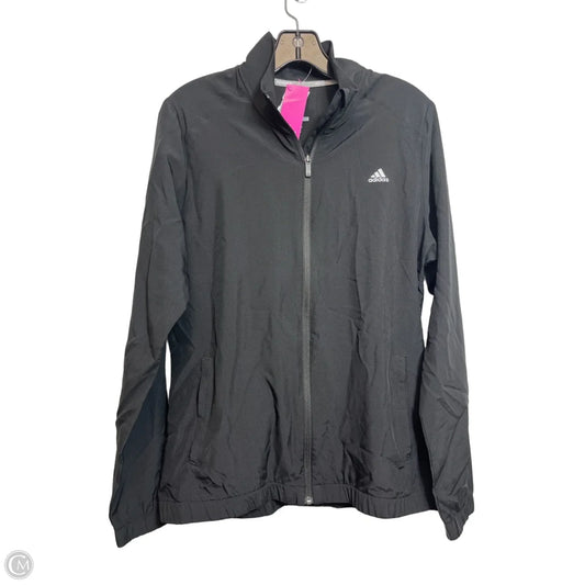 Athletic Jacket By Adidas In Black, Size: M