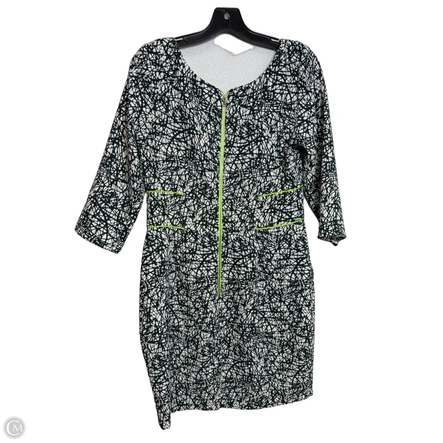 Dress Casual Short By Yoana Baraschi In Black & White, Size: 10