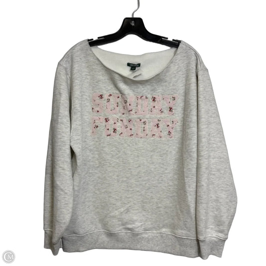 Top Long Sleeve Basic By Wild Fable In Grey, Size: S