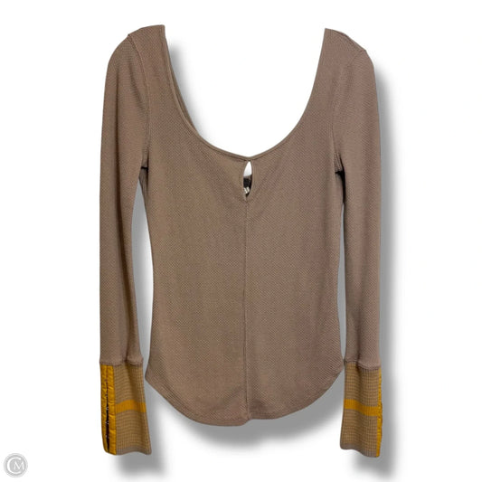 Top Long Sleeve Basic By Free People In Tan, Size: Xs