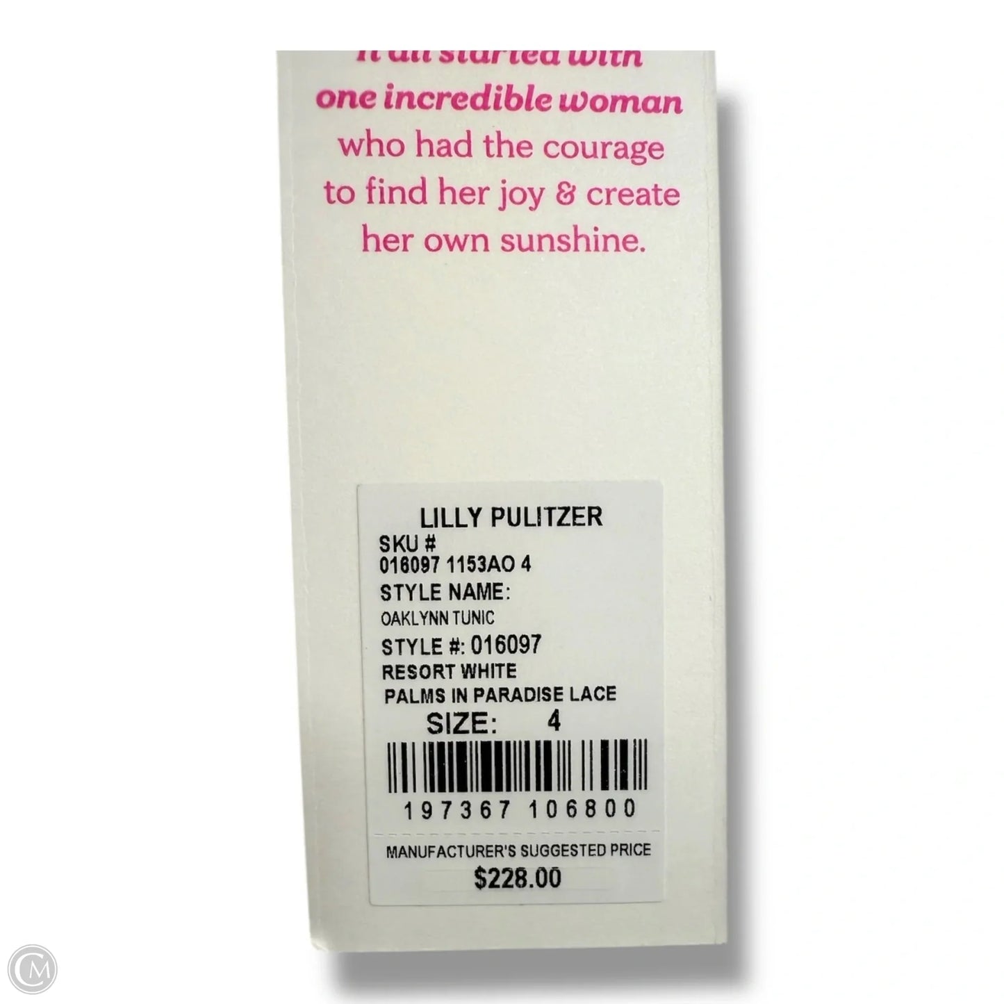 Top Long Sleeve Designer By Lilly Pulitzer In White, Size: 4