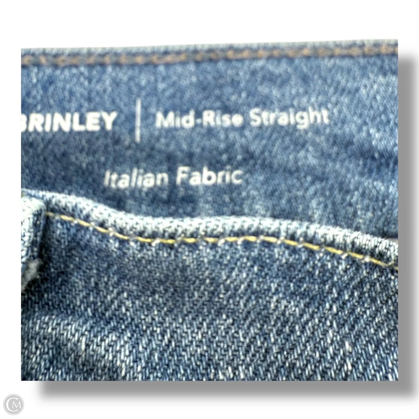 Jeans Straight By Ag Jeans In Blue Denim, Size: 12