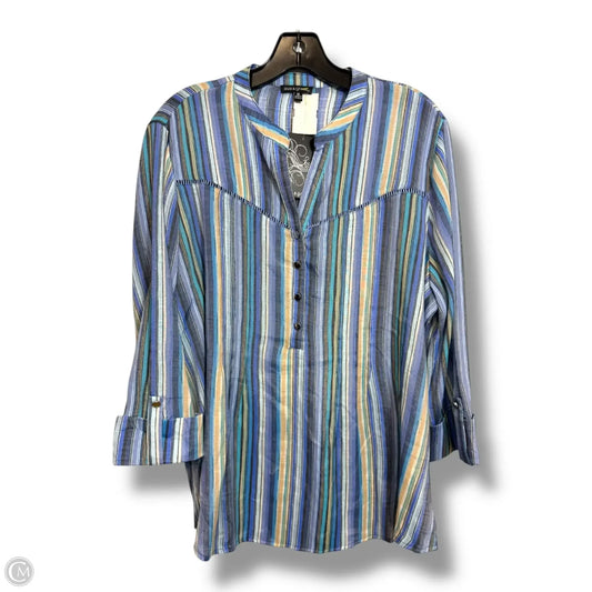 Top Long Sleeve Basic By Clothes Mentor In Striped Pattern, Size: Xl