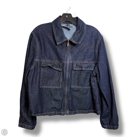 Jacket Denim By Divided In Blue Denim, Size: L