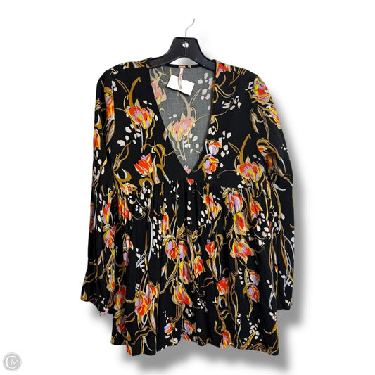 Top Long Sleeve By Free People In Floral Print, Size: Xs