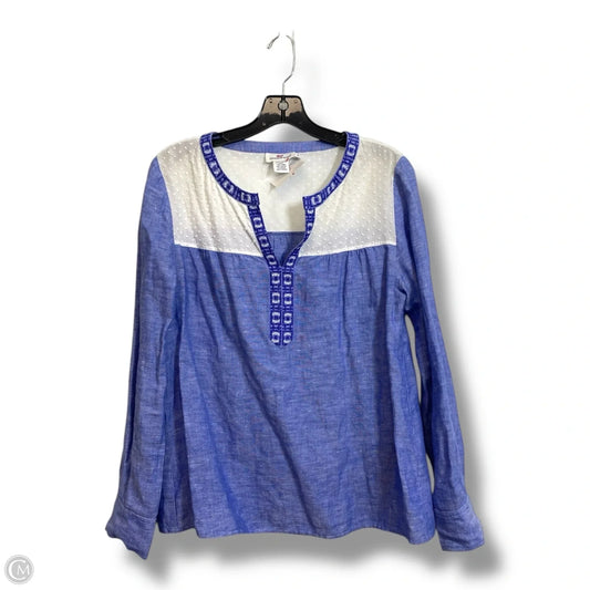Top Long Sleeve By Vineyard Vines In Blue, Size: S