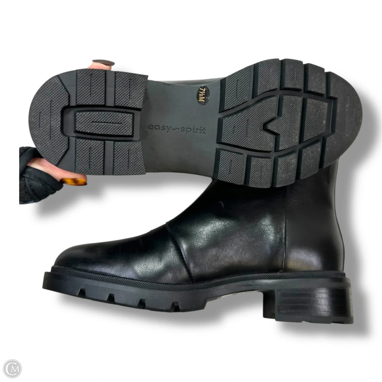 Boots Ankle Flats By Easy Spirit In Black, Size: 7.5