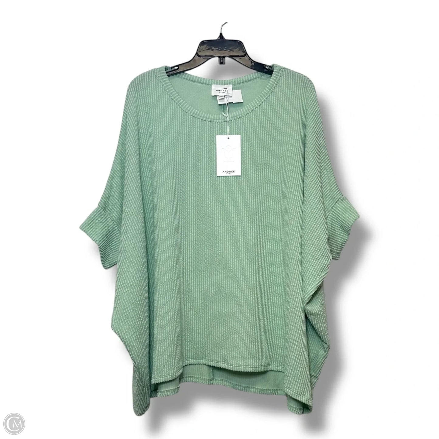 Top Short Sleeve By Andree By Unit In Green, Size: 1x