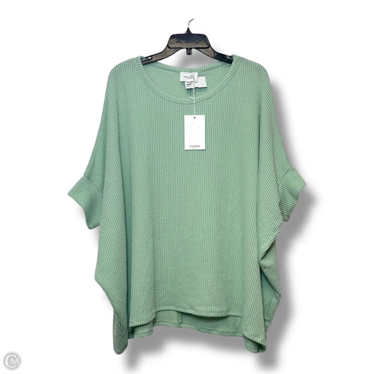 Top Short Sleeve By Andree By Unit In Green, Size: 1x