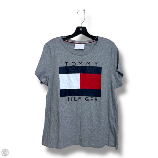 Top Sleeveless By Tommy Hilfiger In Red & White, Size: L