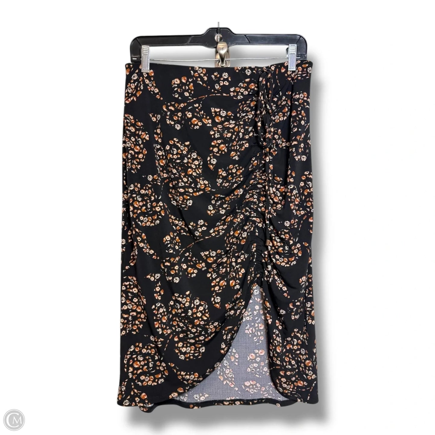 Skirt Midi By White House Black Market In Black & Gold, Size: M